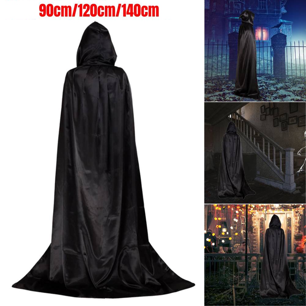 Halloween Costume Hooded Cloak Smock Adult Cape Halloween Wizard Vampire Witch Robe Party Costume Dress Coats