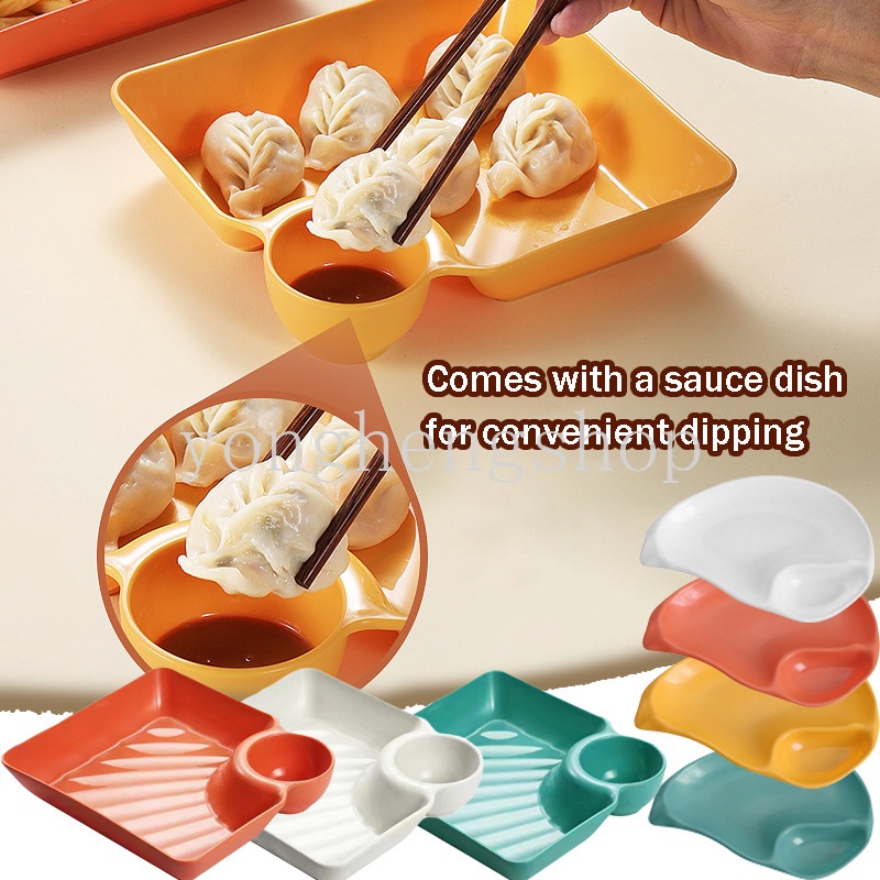 Creative Conch Square Shaped Dumpling Plates with Vinegar Sauce Ketchup Holder Salad Dried Fruit French Fries Snack Tray Serving Platter Bone Spitting Dish Kitchen Tableware
