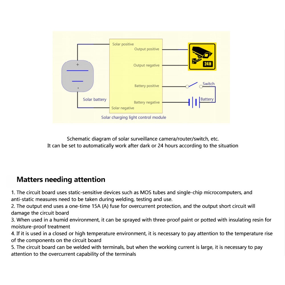 Have Reliable DIYMORE 10A High Power Solar Light Circuit Board Controller Warning Flashing Lamp Must Quality - Image 4
