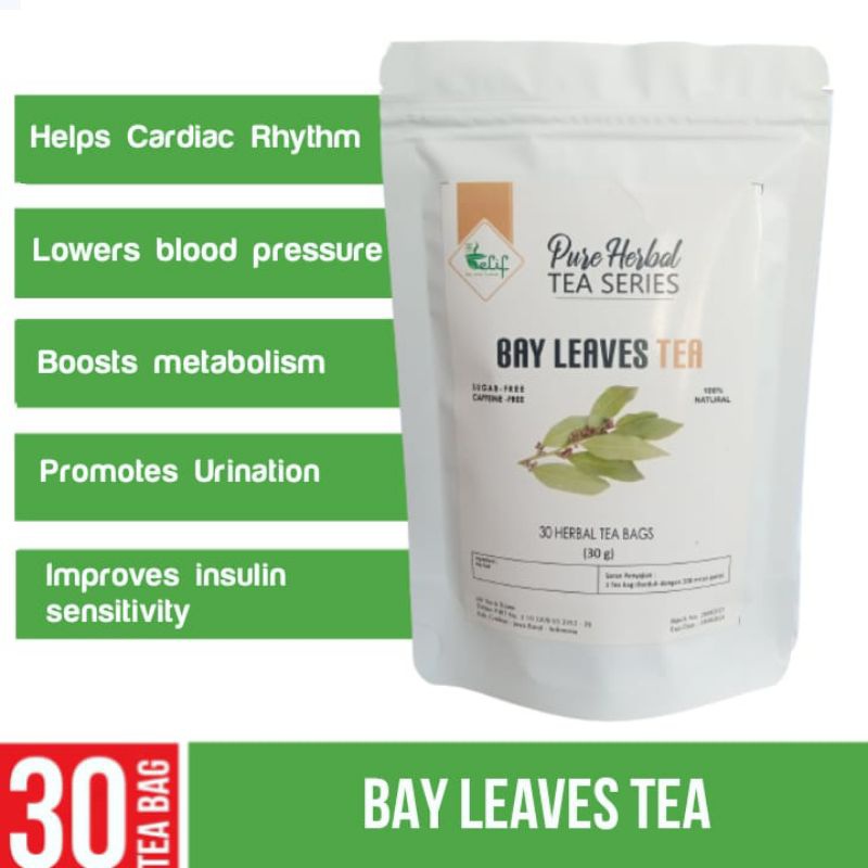 Accessory Casual ELIF TEA Bay Leaves Daun Salam Pure Herbal Series 30 Bag v1 Portable - Image 3