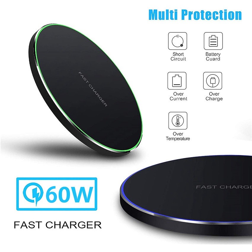 Reliable Versatile NEW 60W Fast Wireless Charger Pad Stand iPhone 14 13 12 11 Pro Max X Xs Xr Samsung Xiaomi Oppo Viv... - Image 5