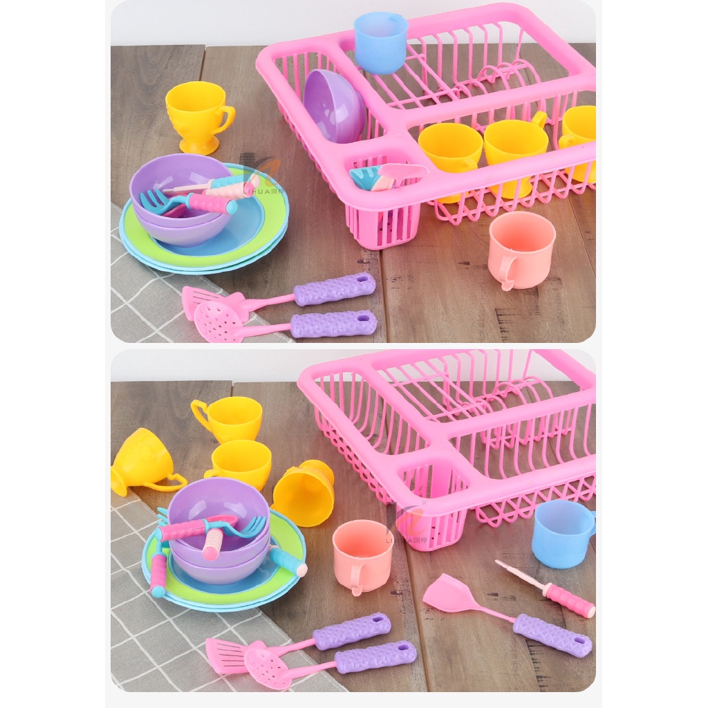 Meal Home Children play house simulation kitchen toys 19 sets of cooking set - Image 2
