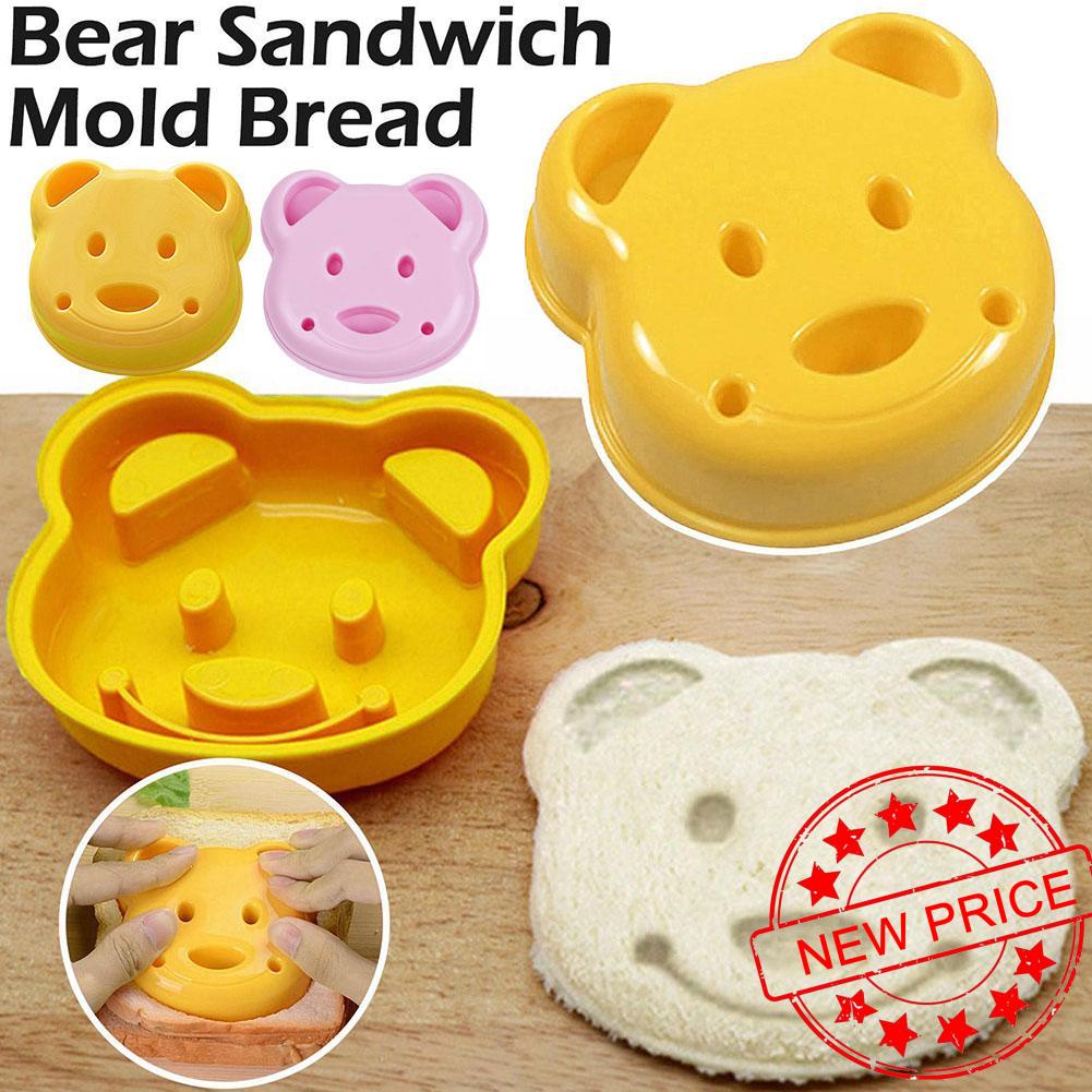 Bear Shaped Cute Cartoon Sandwich Mold Toast Cutter Bread Biscuit Embosser DIY Breakfast Bento W5S5