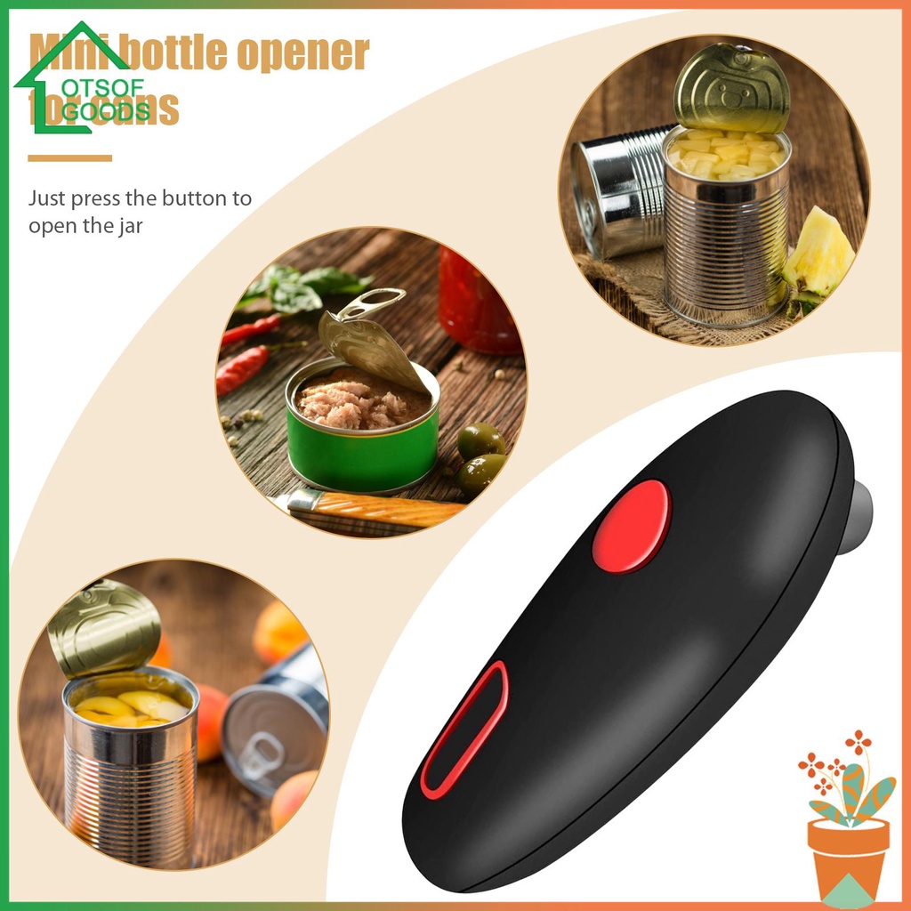 ✿ lotsofgoods ✿  Automatic Jar Opener Tin Can Open Machine Electric Mini Handheld Bottle Opener Reusable Battery Powered Kitchen Lid Open Gadget