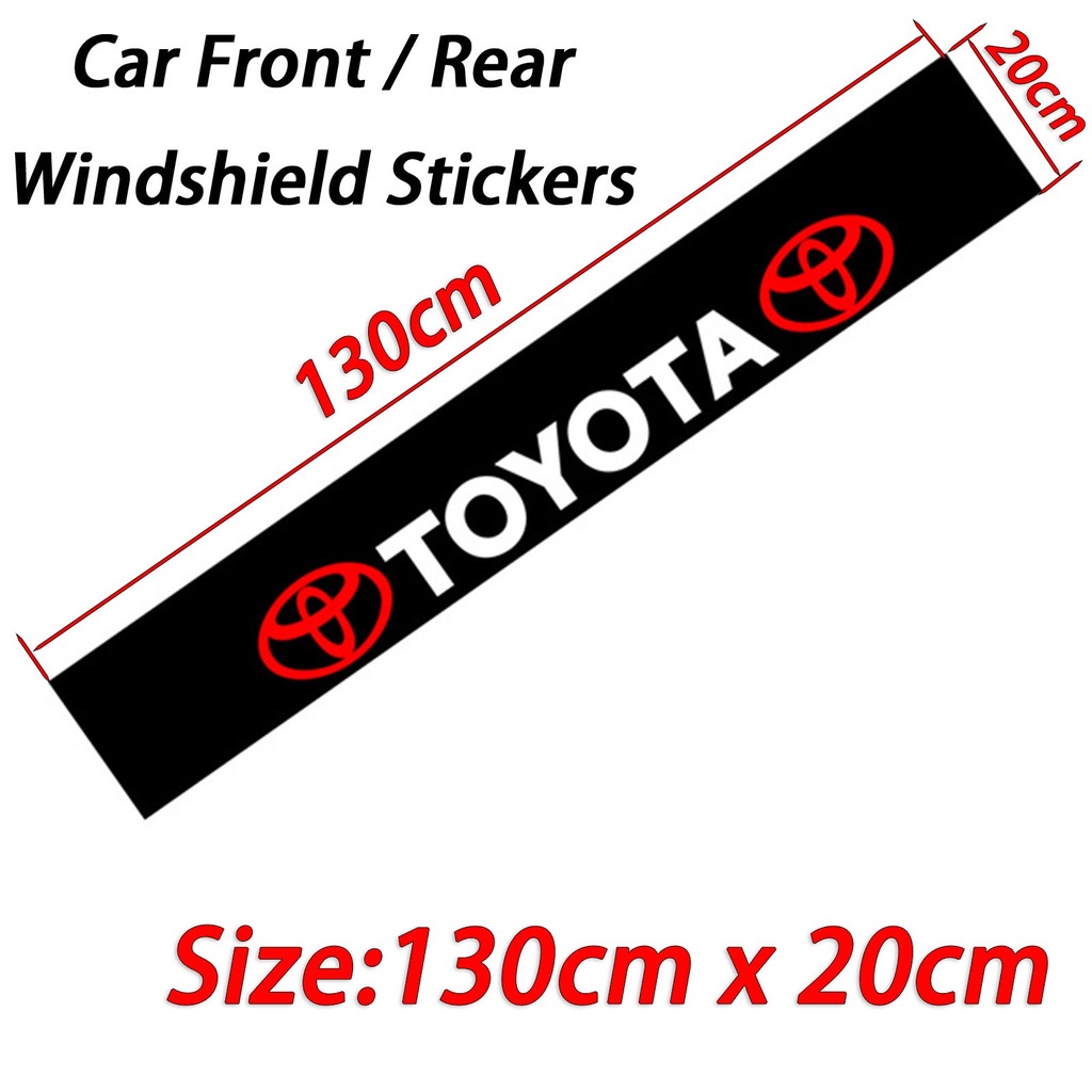 Multi Versatile Car Windscreen Windshield Sticker BLACK Decorative Stickers Toyota GR Sport VIos Yaris Corolla Cross ... - Image 4