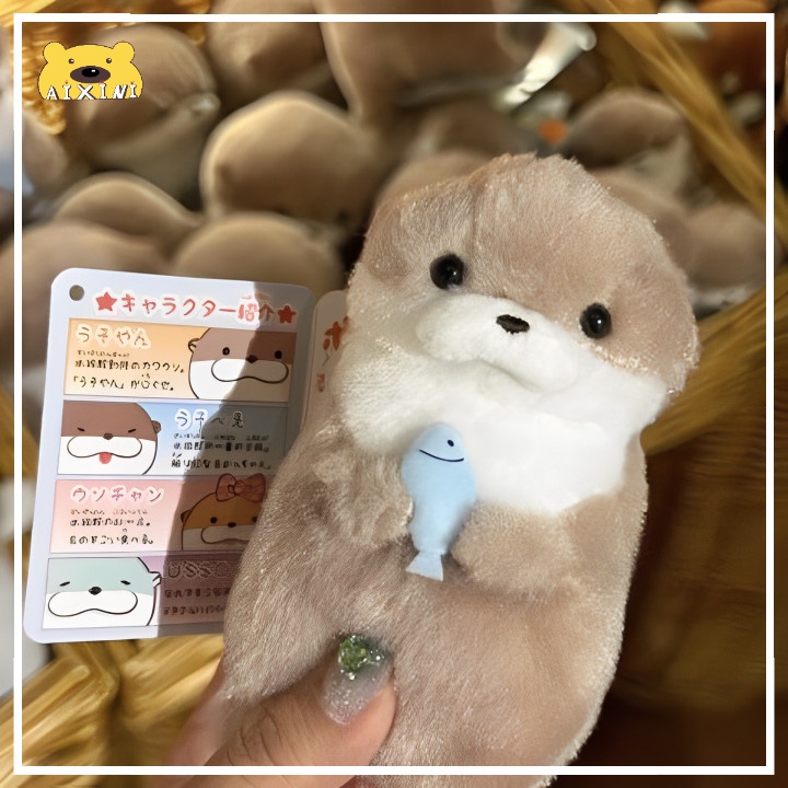 Purpose Multi 水獭抱鱼公仔New Amuse Small Otter Holding Fish Plush Pendant Cute Little Ultra Soft Toy Birthday ... - Image 4