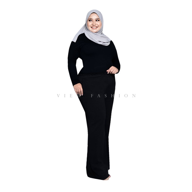 [VIEW] FS-3XL MUSLIMAH PLUS SIZE PALAZO BOOT CUT PANTS 6607