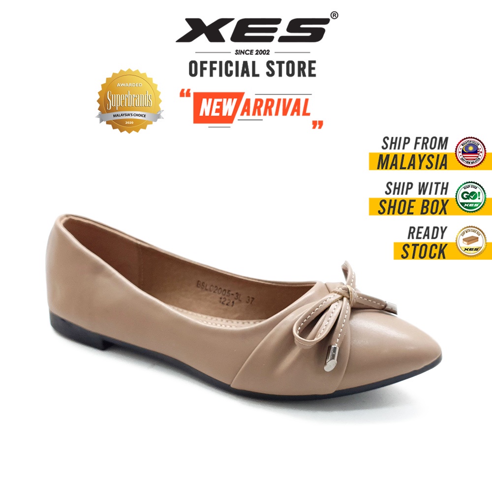 XES Ladies BSLC2005-3L Ribbon Flats (Pink, Khaki)