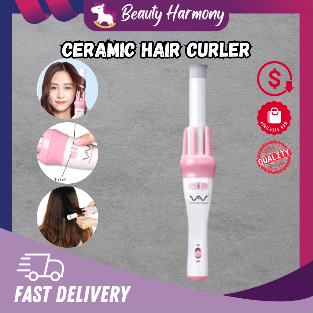 Vivid & Automatic Iron Ceramic Hair Curler Hair Styling Hair Curler Roller Keriting Rambut Alat Rambut 卷发器