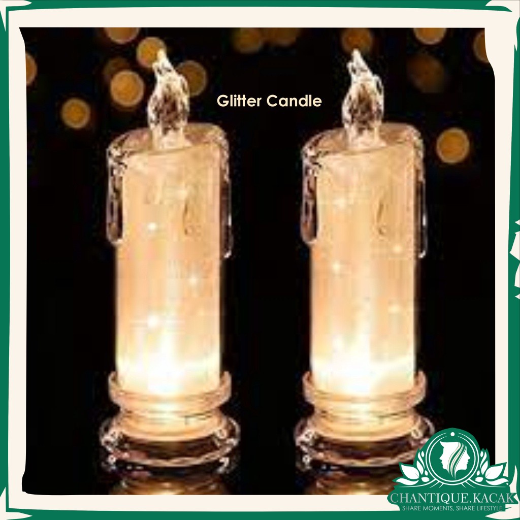 {BSU} LED Light Glowing Candle Flameless Electronic Desk Night Lamp Halloween Party Home Deco Lampu Lilin Hiasan Rumah