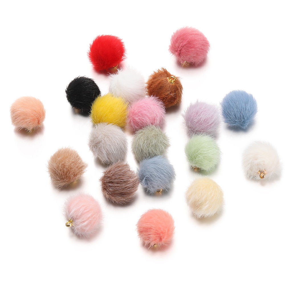 St. kunkka 10pcs 17mm Hair Ball Pendant for Handmade diy Accessories Jewelry