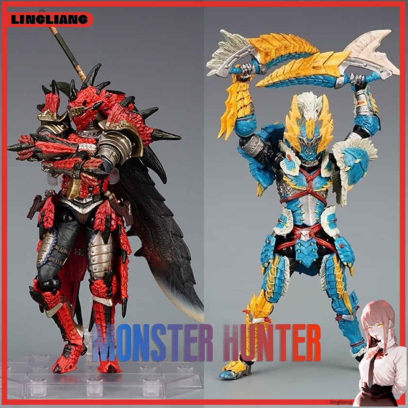 SHF Yamaguchi Style Monster Hunter Rathalos Zinogre Interchangeable Parts Movable Action Figure Model Figurines