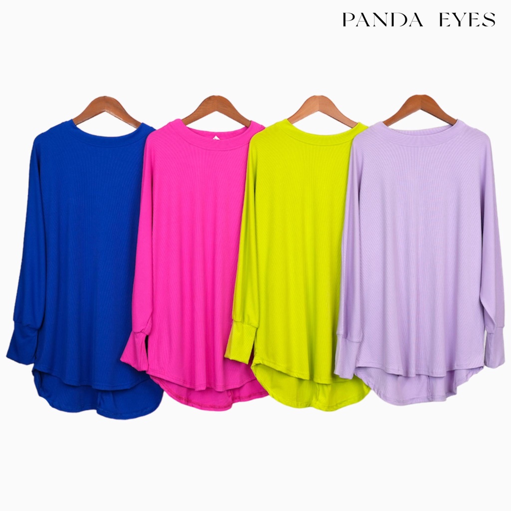 Panda Eyes Batwing Sweatshirt CLO-CNSY2846BL