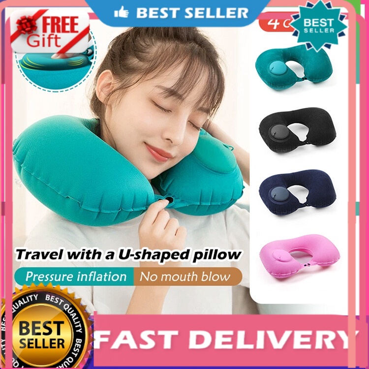 Travel Pillow Foldable Inflatable U-shaped Neck Support Car