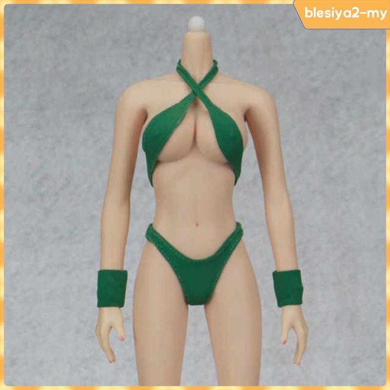 [BlesiyaedMY] 1/6 Scale Womens Bikini Top and Bottom Swimsuits for , CY CG Girl, TTL, 12 inch Female Accessories - Green