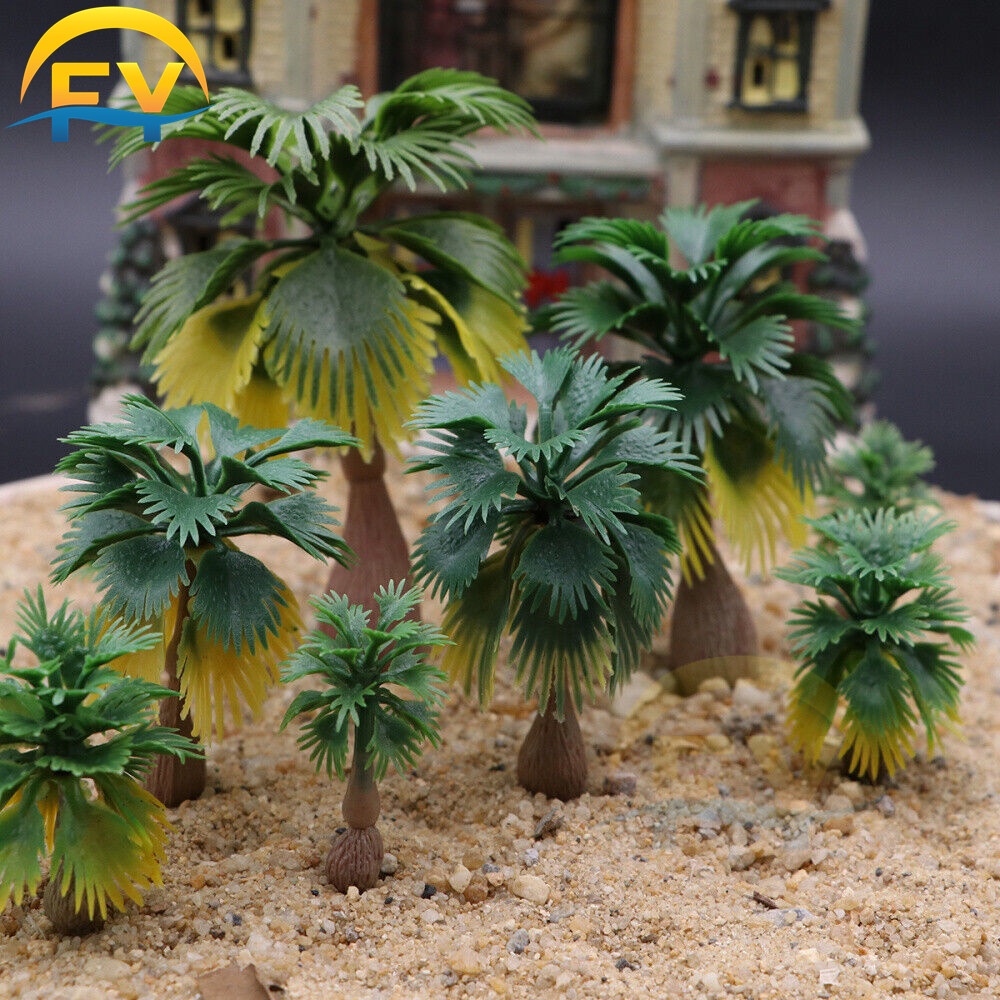 FY Artificial Model Tree Diorama Palm Tree Coconut Tree Miniature Train Railway Rainforest Landscape Architecture Tree