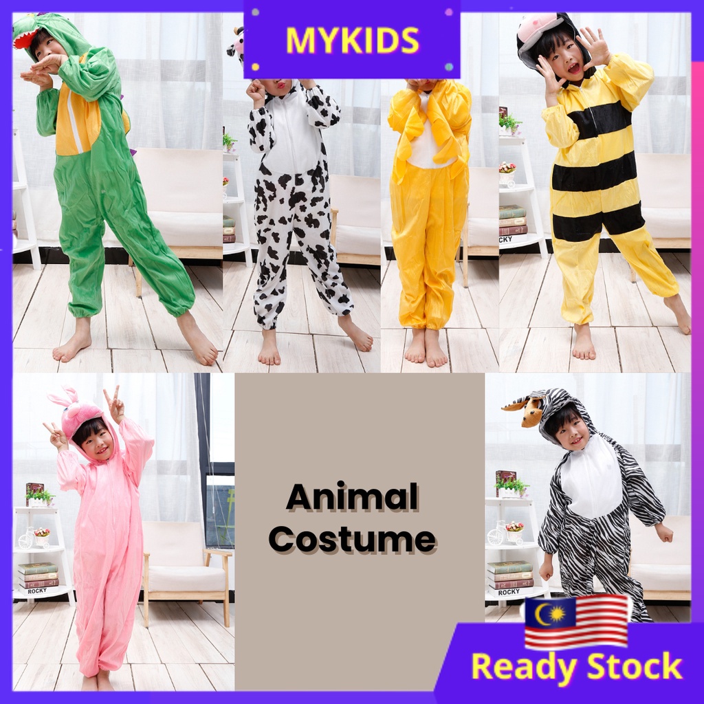 MYKIDS Kids Animal Costume Christmas Onesies Pajamas Cow Dinosaur Chick Cosplay Costumes