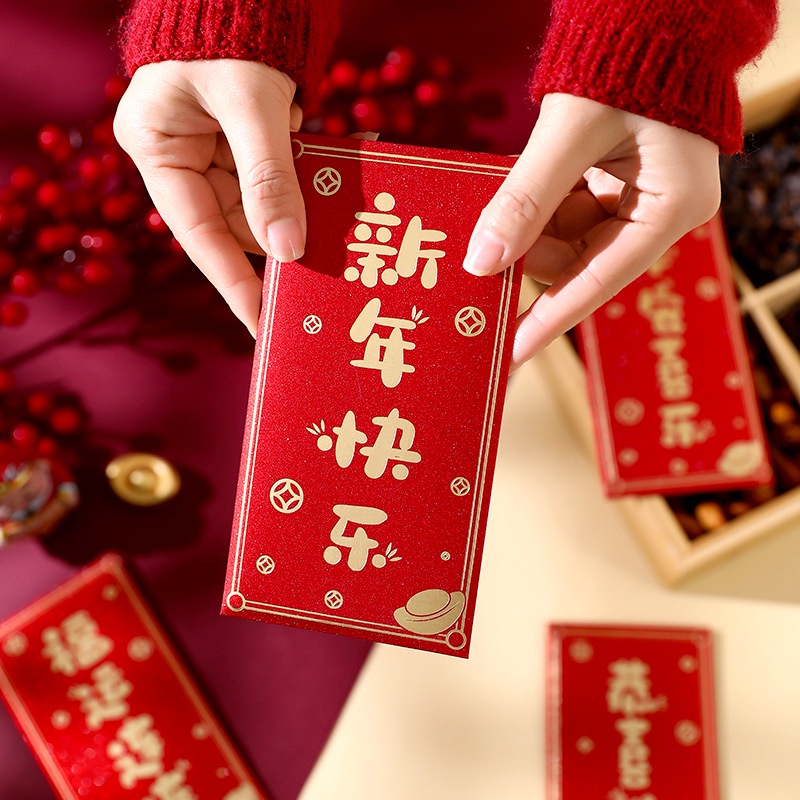 Premium Versatile Ready Stock 6pcs/set 2024 New CNY Angpow Thickened Golden Scallion Spring Festival Angpao Health Gi... - Image 4