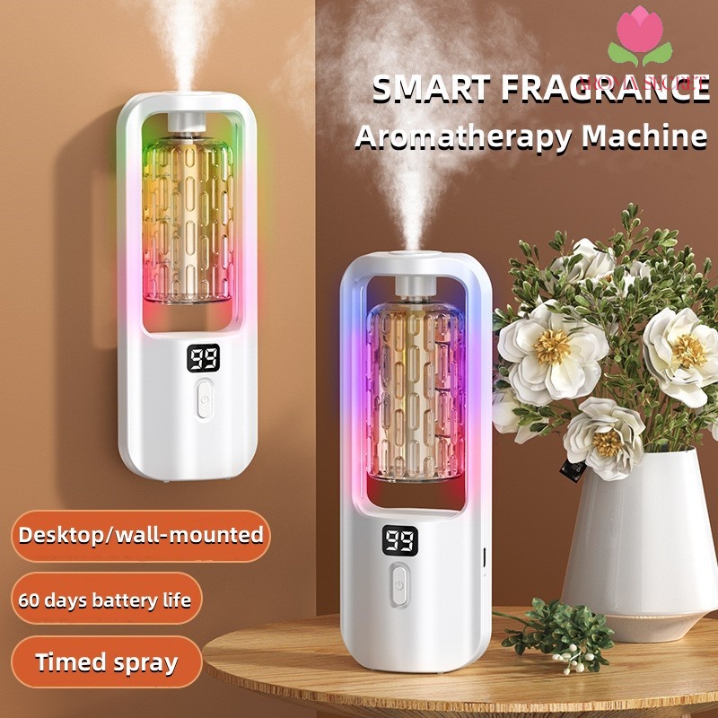 Automatic Aroma Diffuser Rechargeable humidifiers Digital display Fragrance Machine Essential oil Dispenser Bedroom Household Home Living Toilet Deodorant Fresh Air 香氛机香薰机