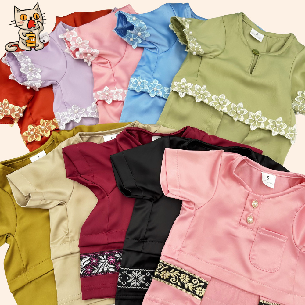 Baju Raya Kucing Baju Melayu Baju Kurung Songkok Kucing Pet Clothes Cat Shirt 宠物猫咪马来衣服 Burgundy Teal Blue Jantan Betina