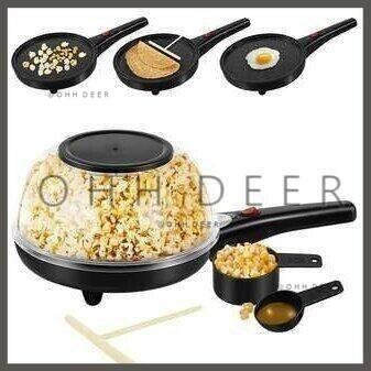 OHHDEER SF-3046 3 in 1 SONIFER POPCORN MAKER PORTABLE OMELETTE MAKER CREPE MAKER BREAKFAST MACHINE KITCHEN APPLIANCE