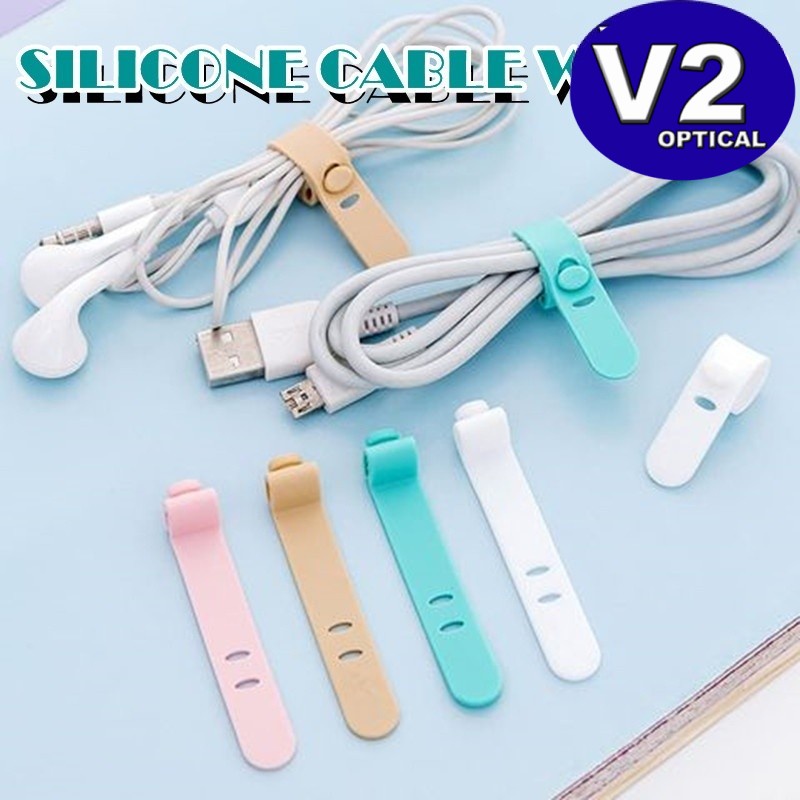 (1PCS)Silicone Cable Winder Cable Tie Wire Winder Cord Organizer USB Earphone Data Line Mouse Keyboard Cable Cord Holder