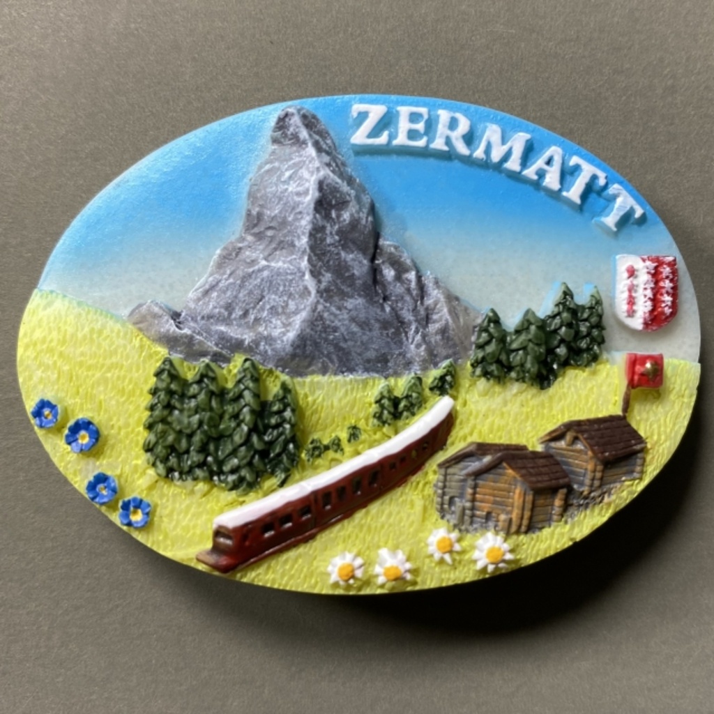 Alpine Train Switzerland Zelmart Landscape Home Decoration Magnet Refrigerator Sticker