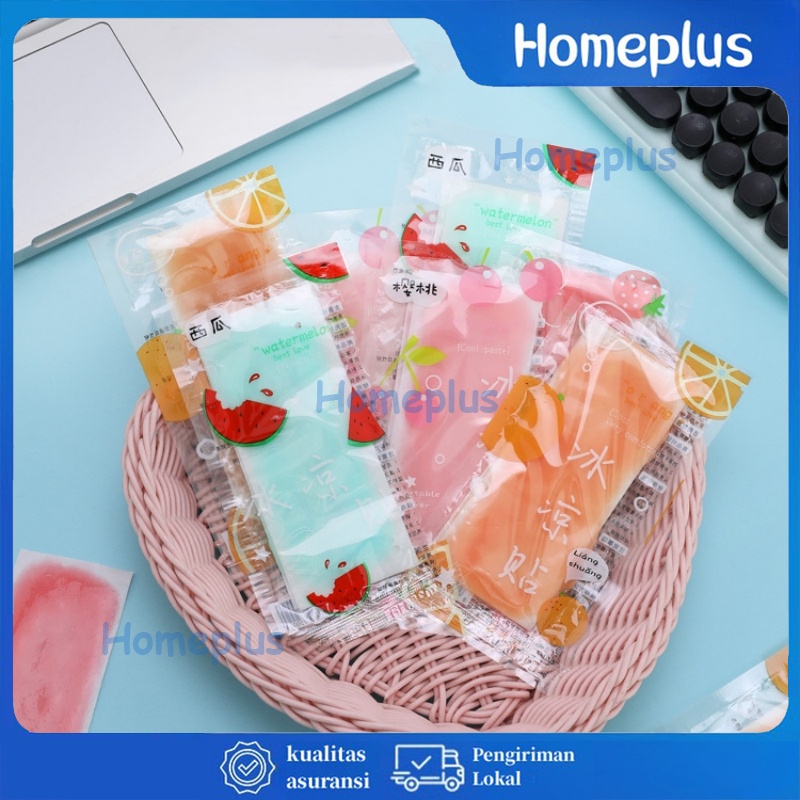 HomePlus 2PCS Compress Stickers Heat Reducer Compress Stickers Cold Compress Stickers Heat Reducer Fever Compress Tools Fruit Flavored Ice Stickers