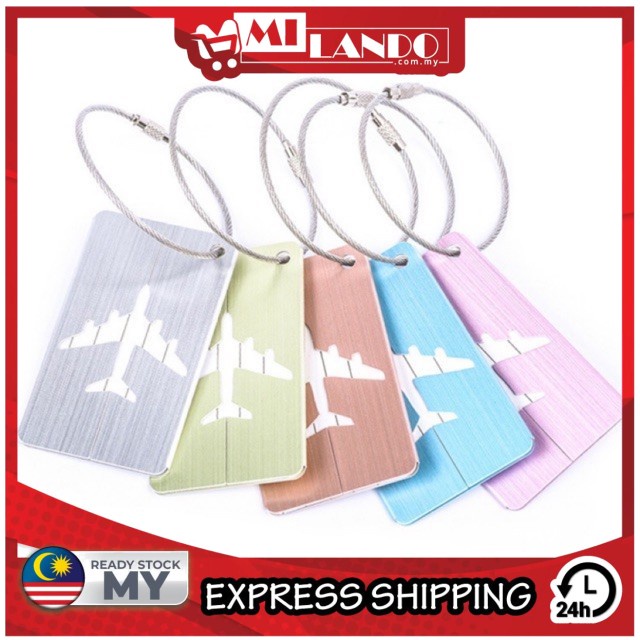 MILANDO Luggage Tag Aeroplane Flight Aluminium Alloy Travel Key Chain Business Travel 行李箱牌 (Type 2)