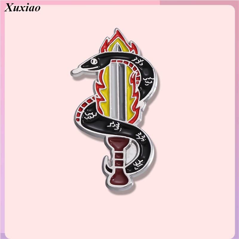 Film and Television Peripherals Demons and Angels Enamel Pins Greek Mythology Snake Sword Enamel Brooch Souvenirs Metal Badges for Friends