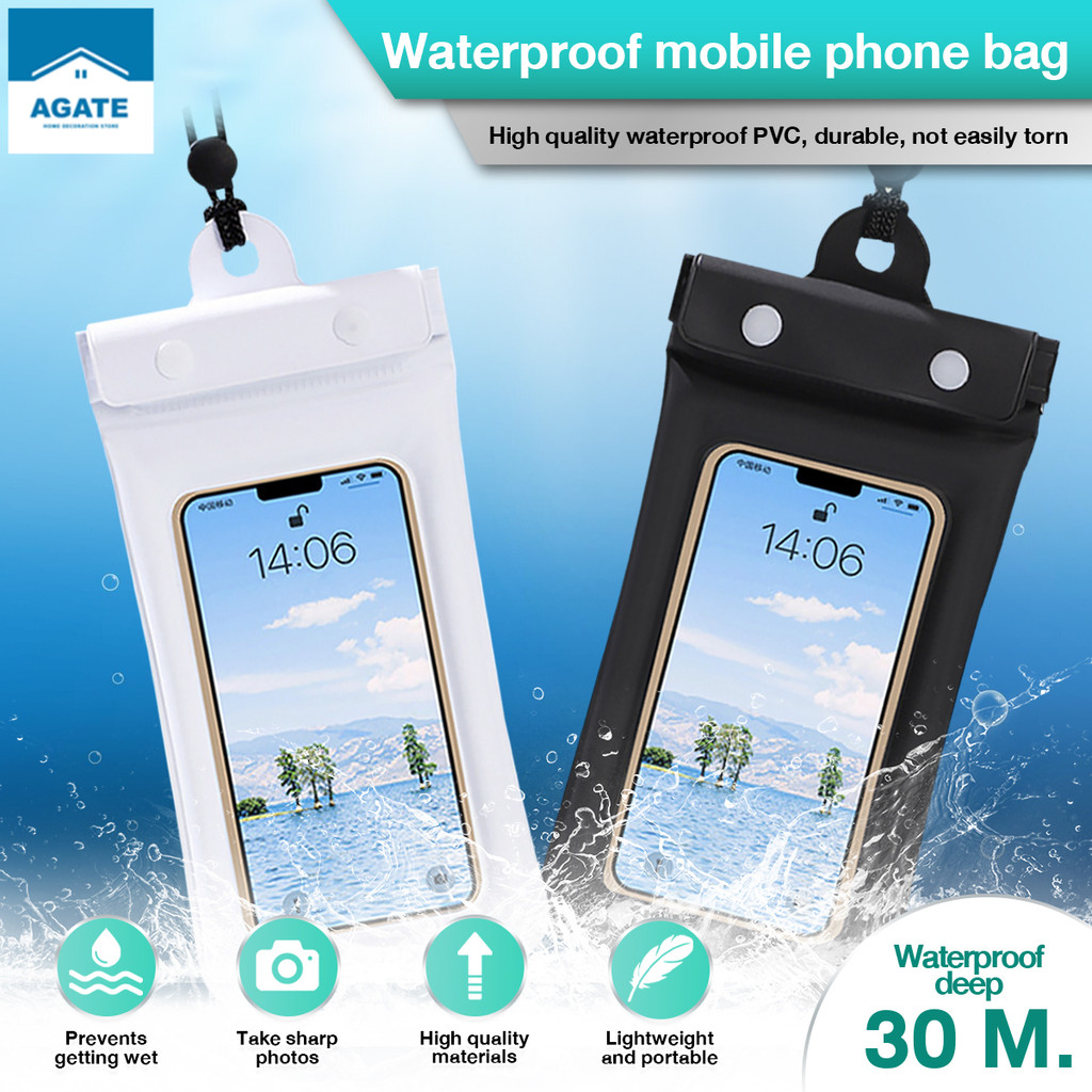 Phone Water Proof Bag Waterproof Smartphone Pouch PVC Transparent mobile case Cover Full View Easy Touch Screen
