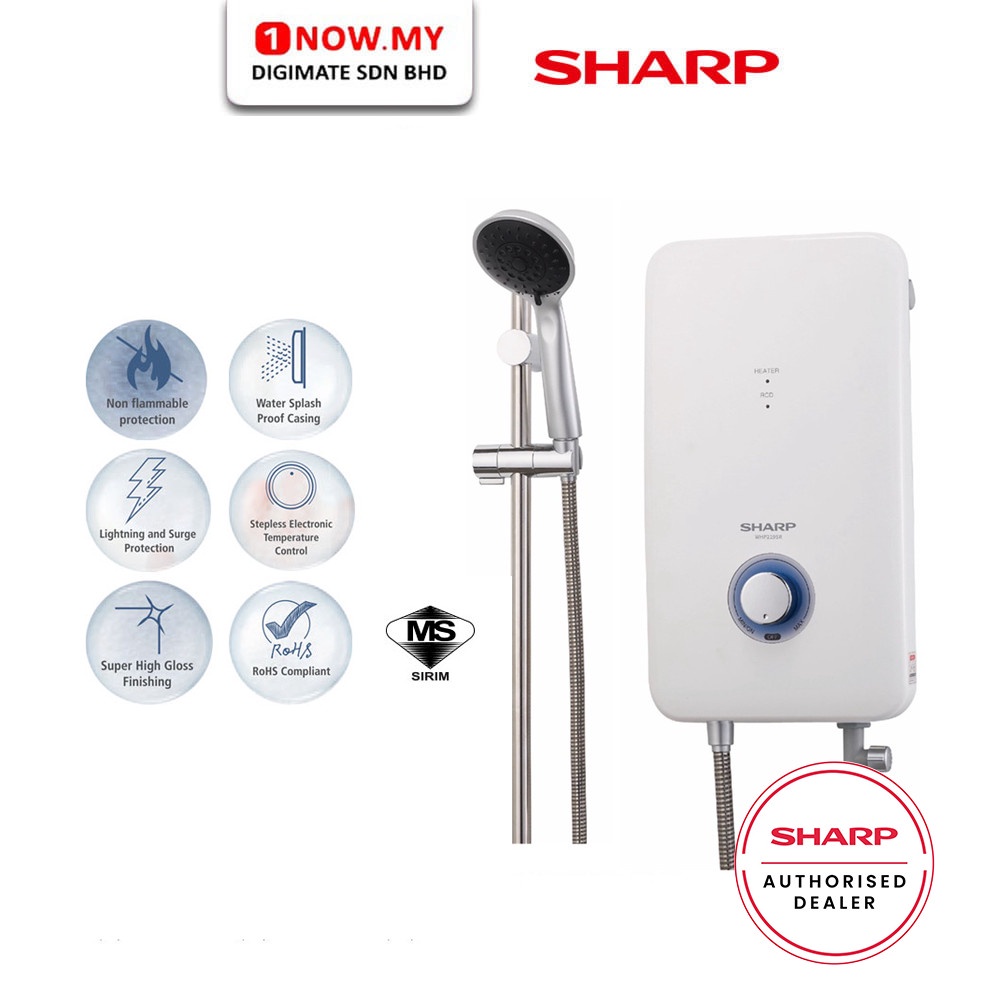 SHARP Instant Shower Heater WH-P219SR | White Water Heater AC Pump Pemanas Air Shower Mandi Panas 热水器