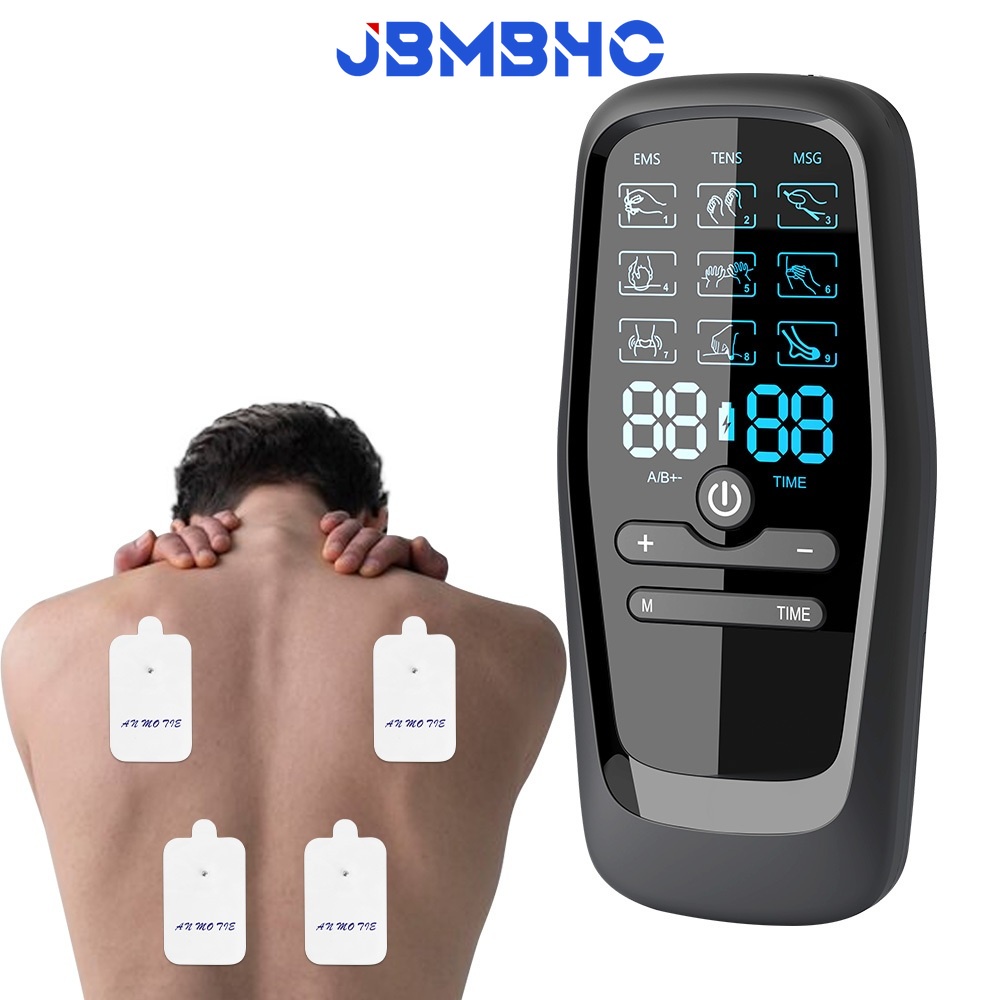 Electrical TENS Body Massager 9 Modes Adjustable USB Rechargeable Pulse Muscle Stimulator for Neck Back Shoulder Pain Relief