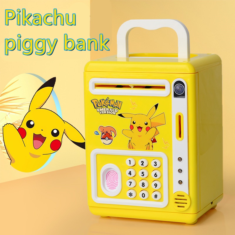 Pokemon Pikachu Electronic Piggy Bank Atm Password Smart Money Box Music Cash Saving Box Action Figure Kids Toy Christmas Gifts