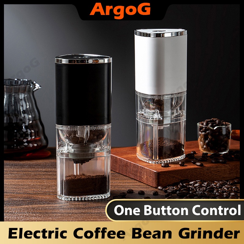 Electric Coffee Bean Grinder Automatic Portable Coffee Bean Grinders with Adjustable Burr Usb Rechargable Coffee Grinder