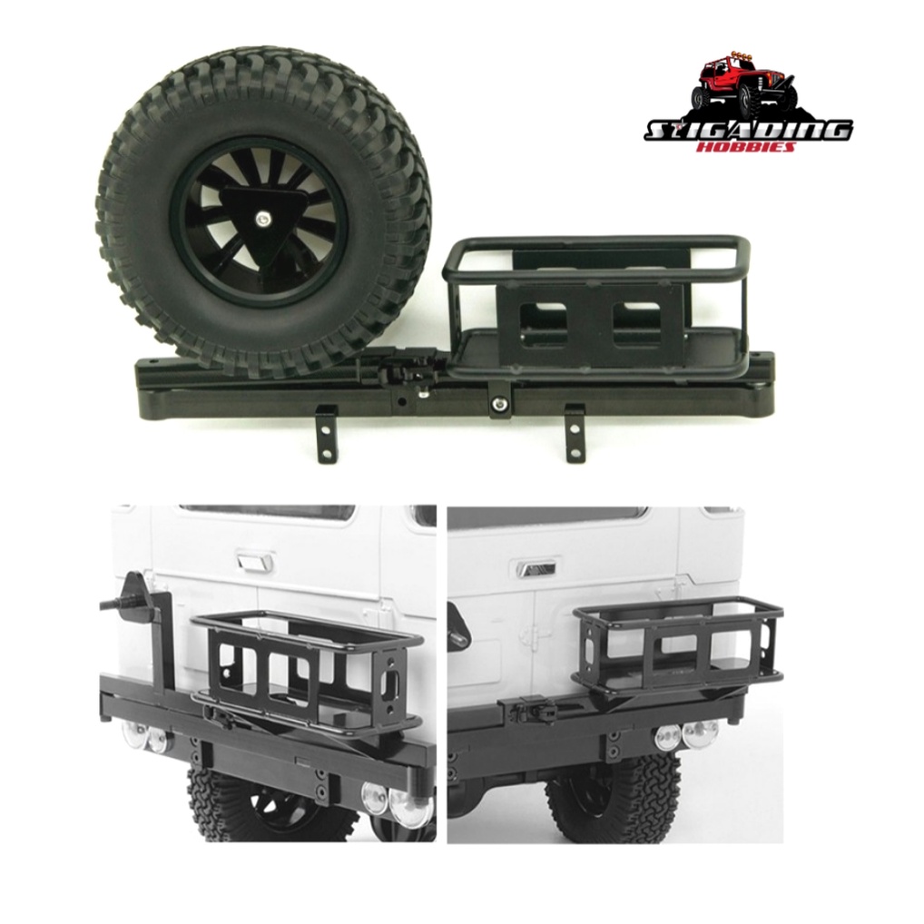METAL REAR BUMPER WITH TIRE CARRIER AND RACK D90 FJ40