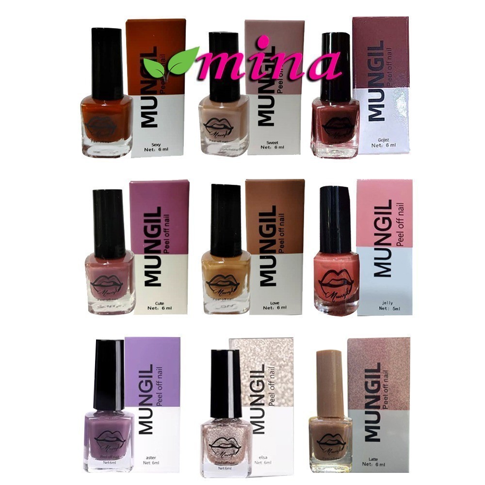 MUNGIL Inai Kuku Peel Off Kilat Nail Repair Serum Senang Tanggal Easy Tear Waterproof Mesra Solat
