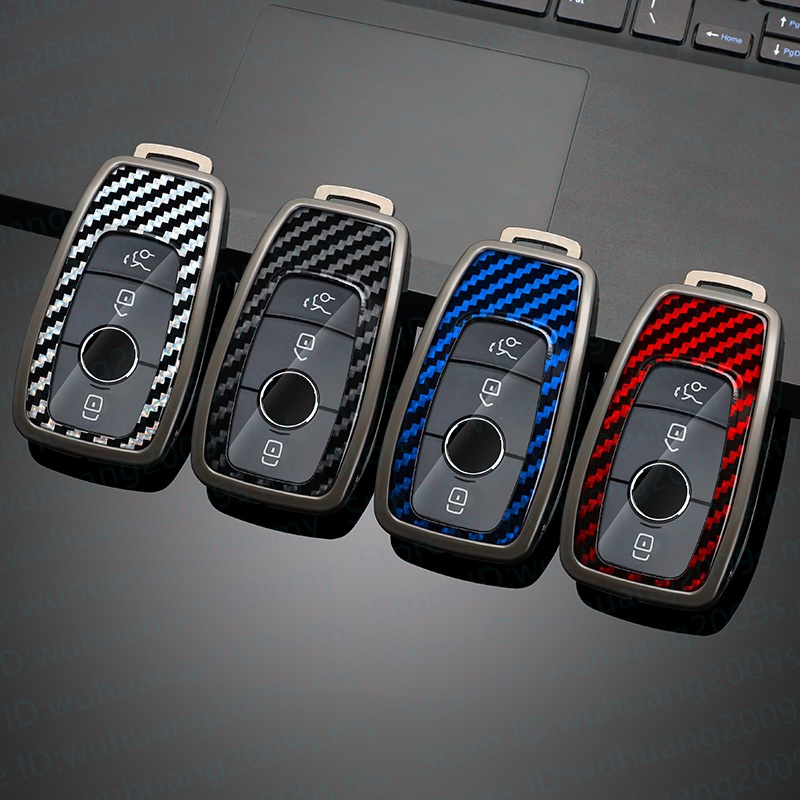 Durable Quality Mercedes Benz Key Carbon Fibre Protective Case Cover Metal amg CLA W205 w213 GLC300 E250 C300 E-class... - Image 3