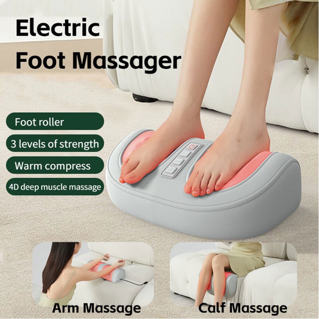 Comfort Heating Foot Massager Reflexology Leg Pain Relief Electric Thai Massage Machine urut kaki Gift 按摩器 足疗机