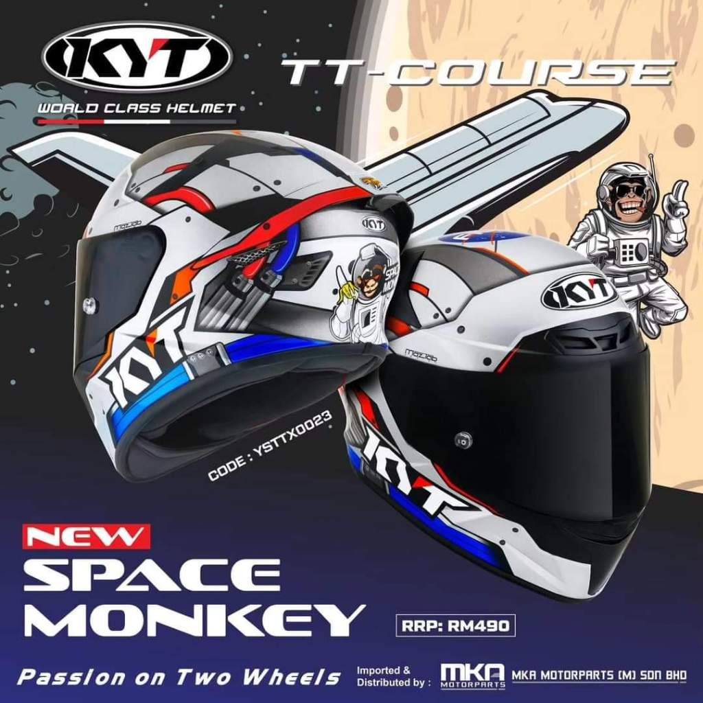 KYT TT COURSE SPACE MONKEY RATTHAPARK 2022 HELMET FULL FACE TT-COURSE