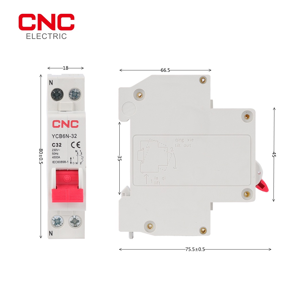 Versatile Have CNC MCB Miniature Circuit Breaker Phase-neutral YCB6N-32 6-32A 1P+N Electrical Switch Home Safety Reli... - Image 2