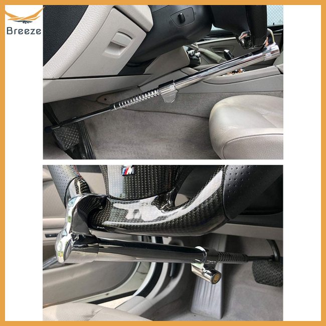 Versatile Have breeze Universal Steering Wheel Brake Lock Anti-theft Retractable Double Hook Car Clutch Pedal Must Pu... - Image 4