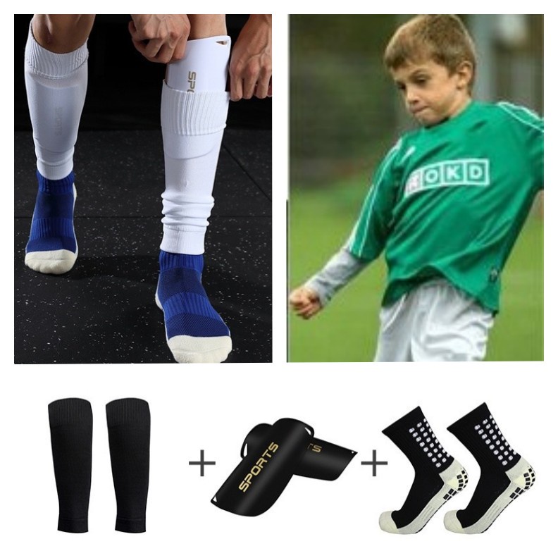 Must Quality 1 Set Mens Adults Kids Childrens Teenagers Elastic Leg Covers Soccer Football Shin Guards PadS Gear Exer... - Image 4