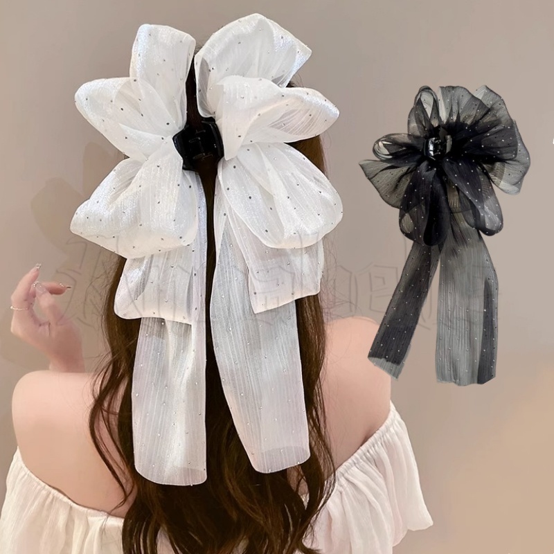 Korean Style Bowknot Hair Clip - Printing Bow Knot Hairgrip - Bow Ribbon Hairpin Headwear - Elegant Temperament Butterfly Hairpin - Fashion Women Hair Accessories