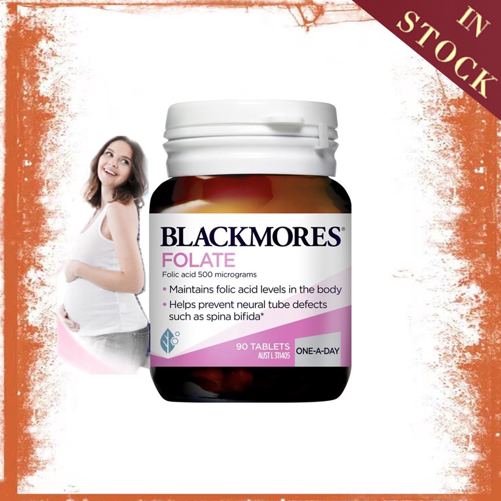 [Expiry Date: 02/2027] Blackmores 孕前备孕天然 Folate Folic Acid 500mcg ( 90 Tablets )( Conceive & Pregnancy Supplement )