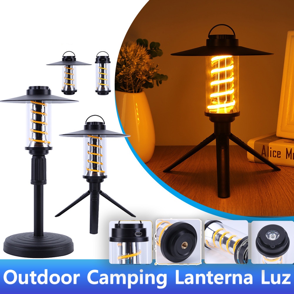 Saham Malaysia Lampu Camping Atmosphere Lamp Waterproof Multifunctional 2835LED Camping Light Dimmable Rechargeable Waterproof for Outdoor Equipment