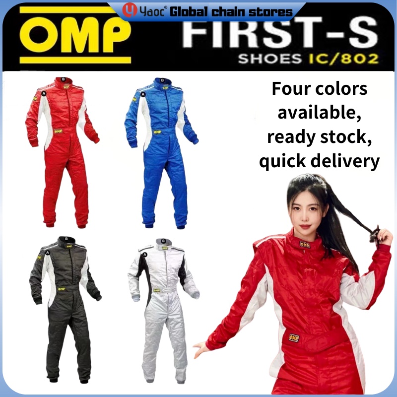 Yyaoc®omp racing suit jumpsuit kart jacket windproof waterproof F1 racing suit fireproof professional flame retardant cross-country one-piece racing suit RV adult children's in stock