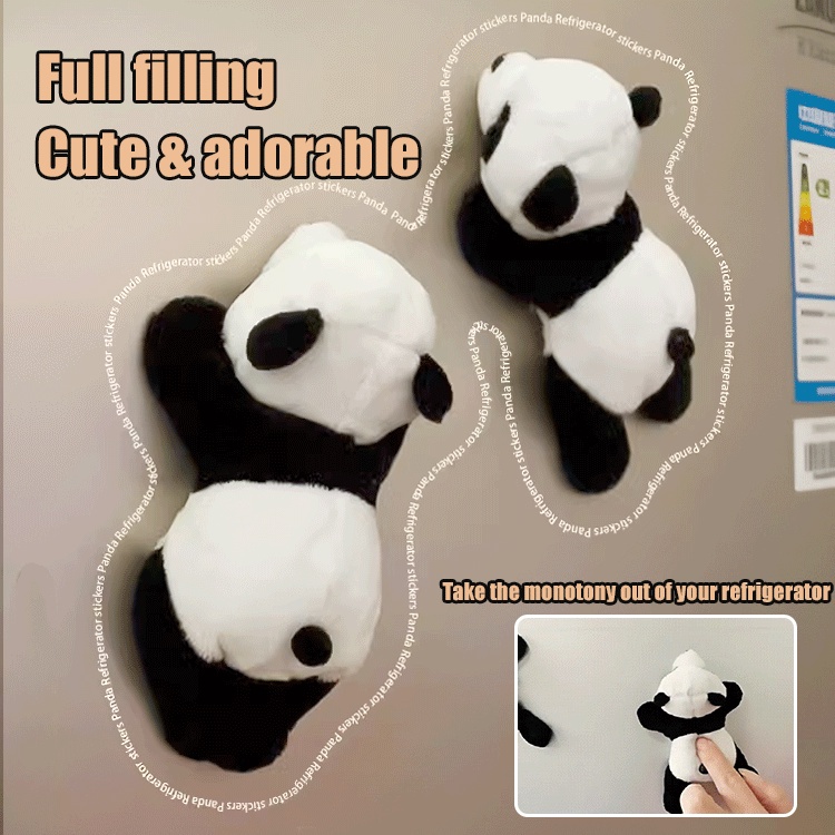 Reliable Quality Magnetic refrigerator stickers small panda cute cartoon souvenirs plush dolls Premium Versatile - Image 3