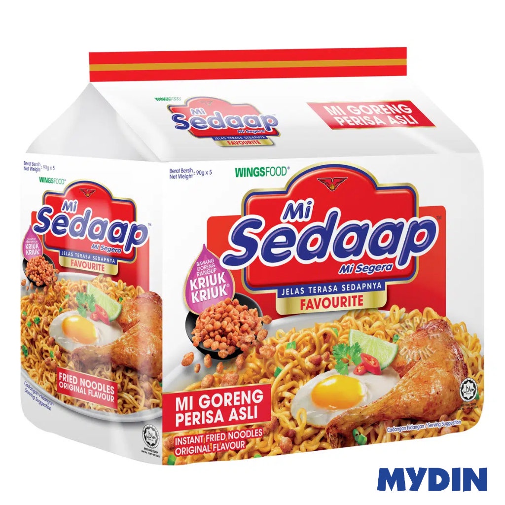 Mi Sedaap Fried Noodle - Original Flavour (5 x 91g)