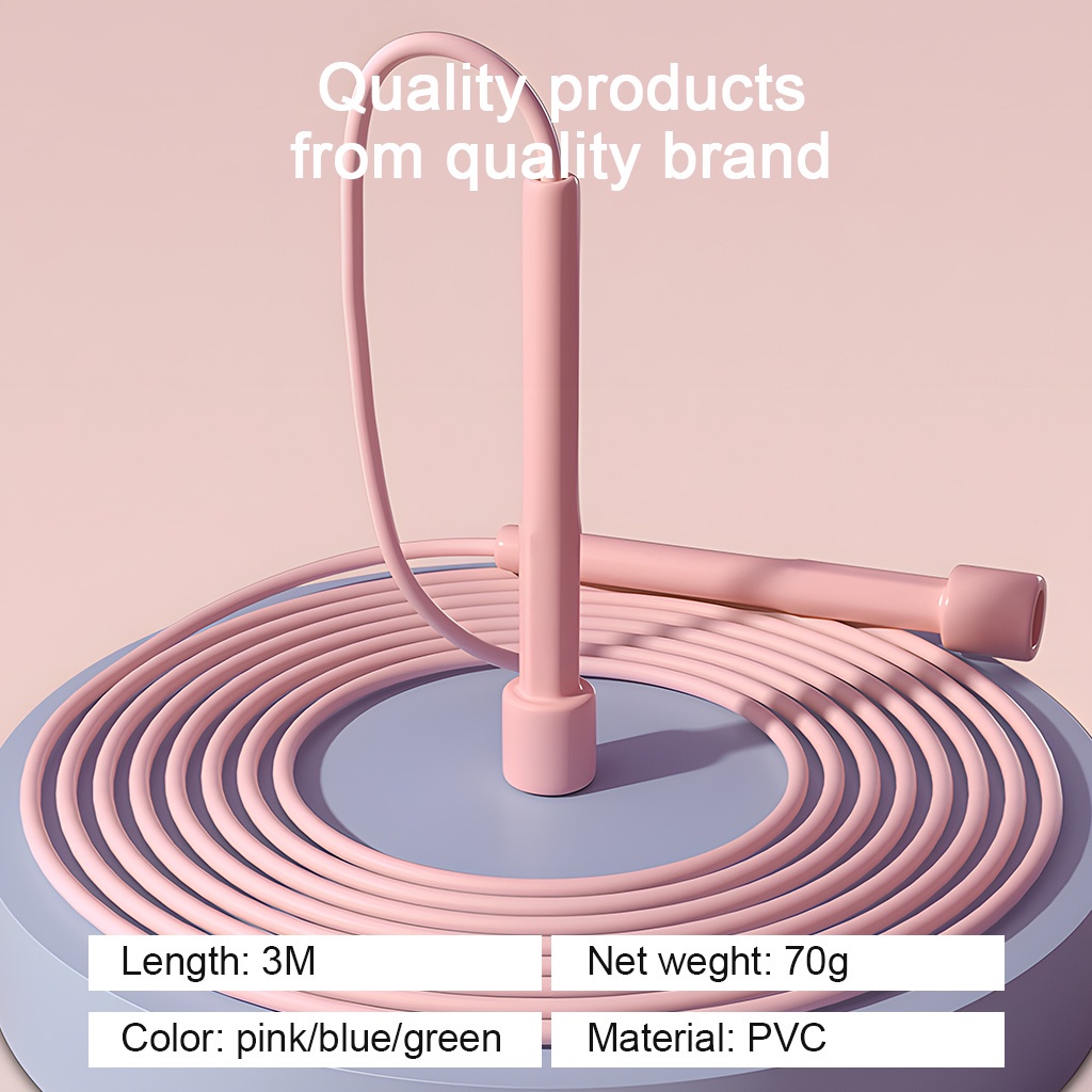 Hardware Craft Jump Rope djustable Skipping Fitness PVC Equipment Workout Exercise Tool Trai DIY - Image 3